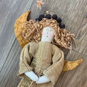 Folk Art angel doll. 13”